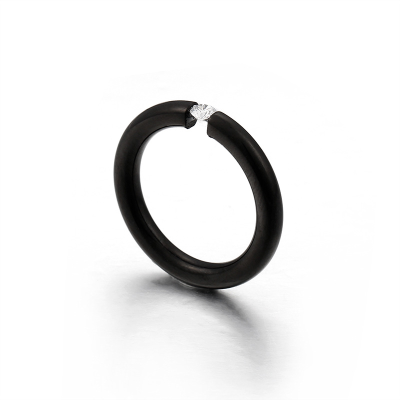 4mm, black, ring size 9