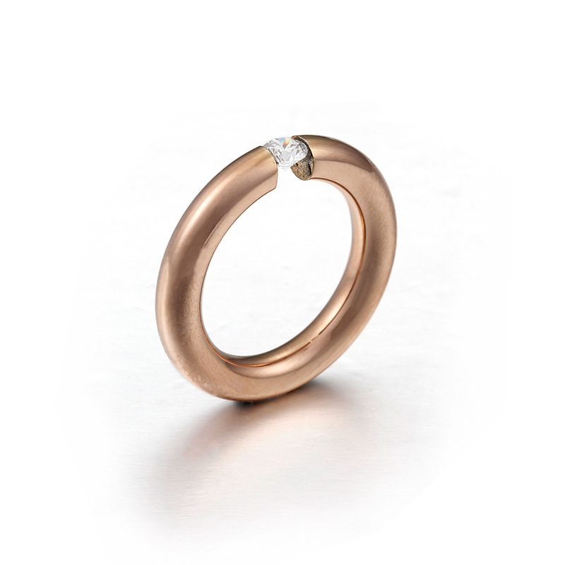 3mm, rose gold, ring size 6