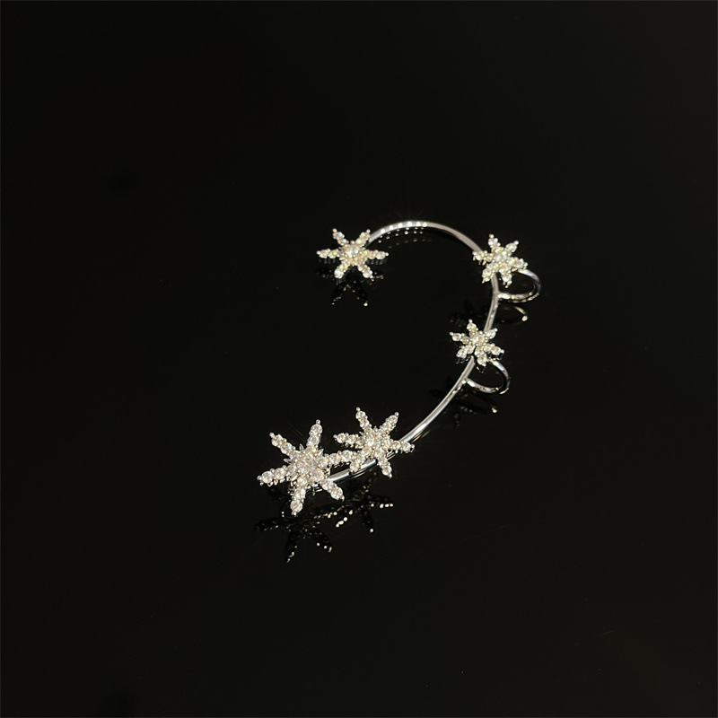 Section C - Silver Left Ear 5 Snowflakes