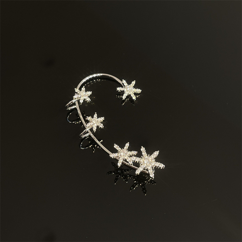 D section - silver right ear 5 snowflakes
