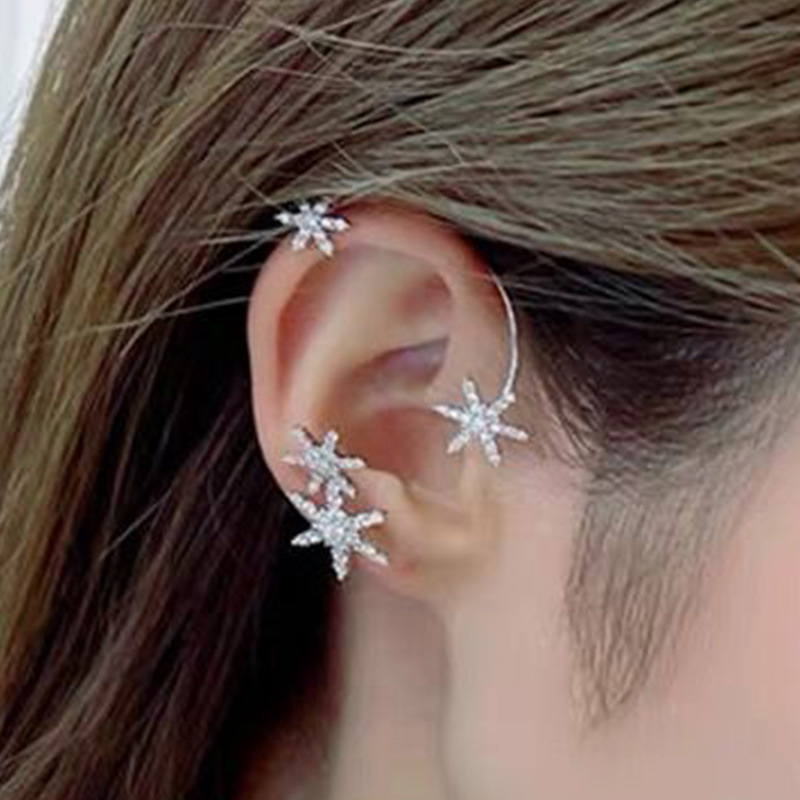 F section - silver right ear 4 snowflakes