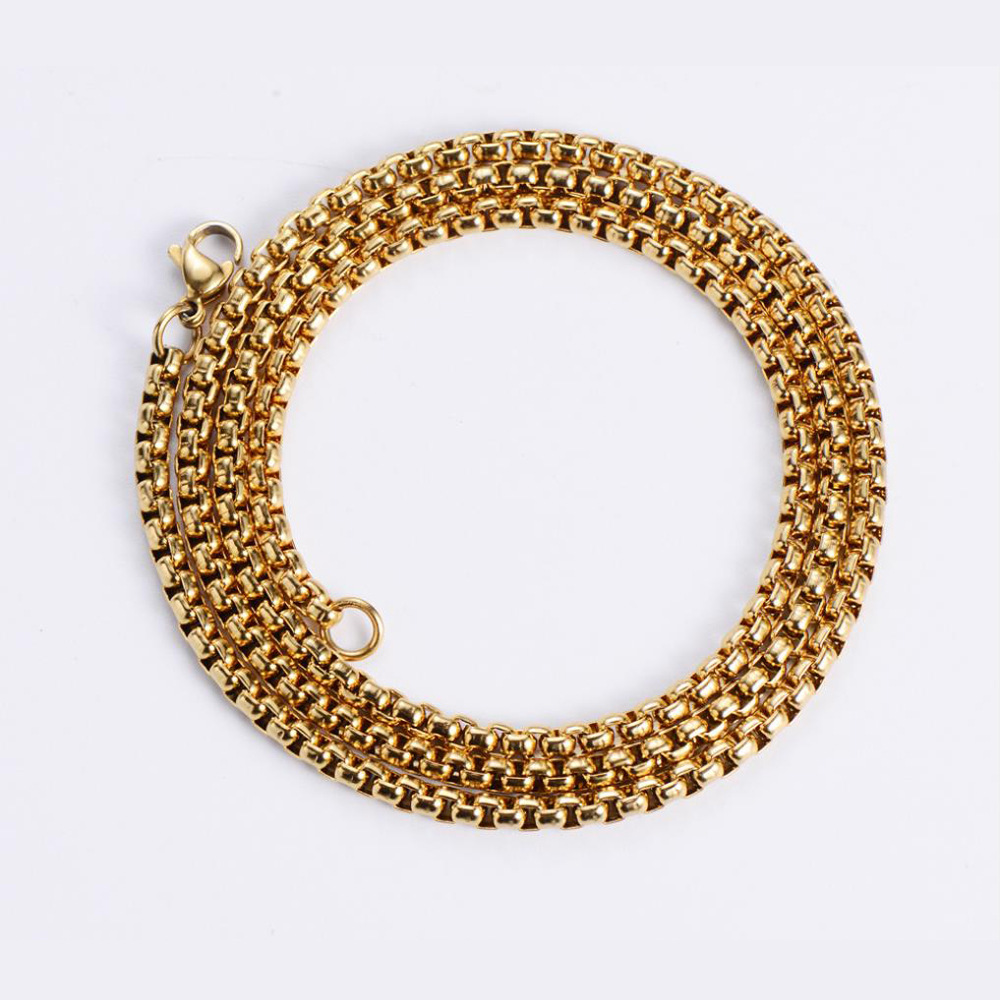 2:B gold necklace chain