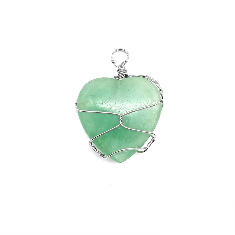 Green Dongling pendant (Heart) (without chain)