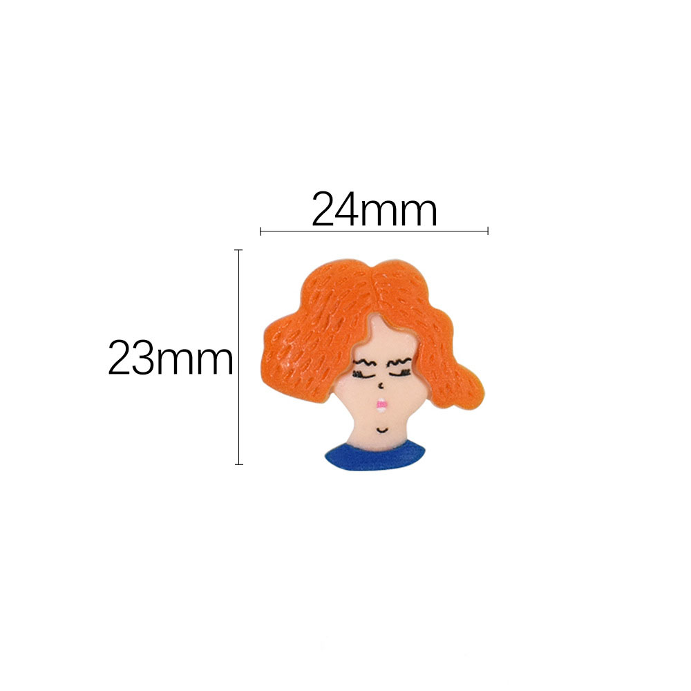 Orange Short Hair 23x24mm