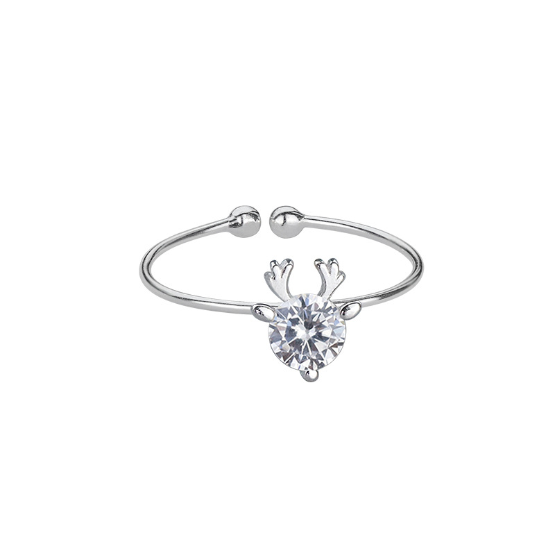 1:White Diamond Antler Ring