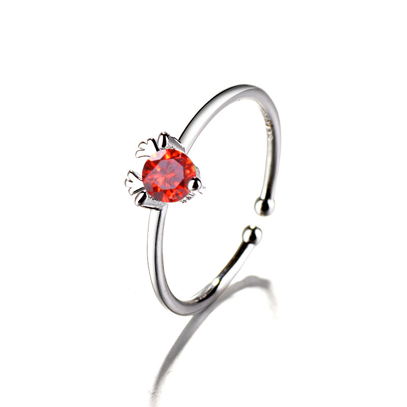 Red Diamond Antler Ring