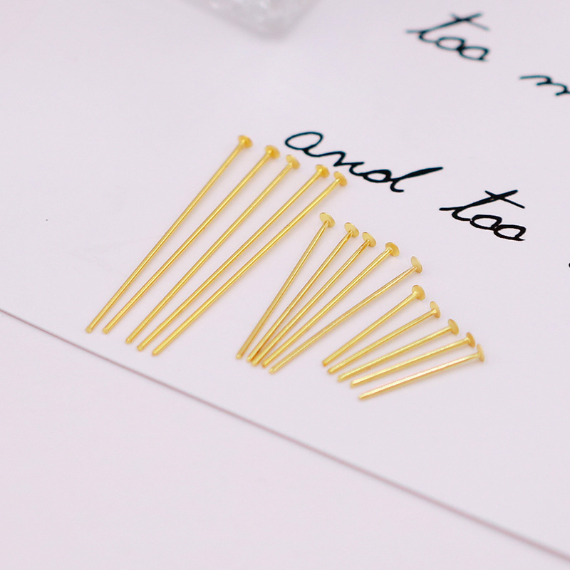 18K gold T-pin 0.7*30mm pack of 100 pieces