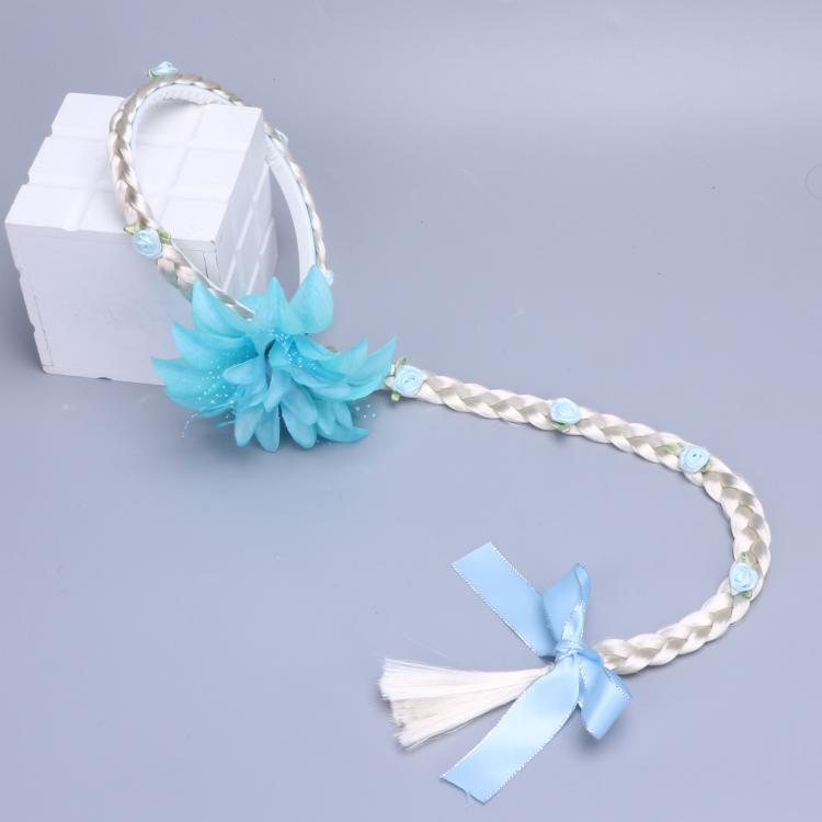 02 Single braided big flower blue