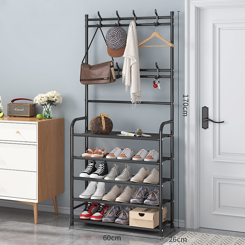 New shoe and hat rack five layers black 60cmx170cm