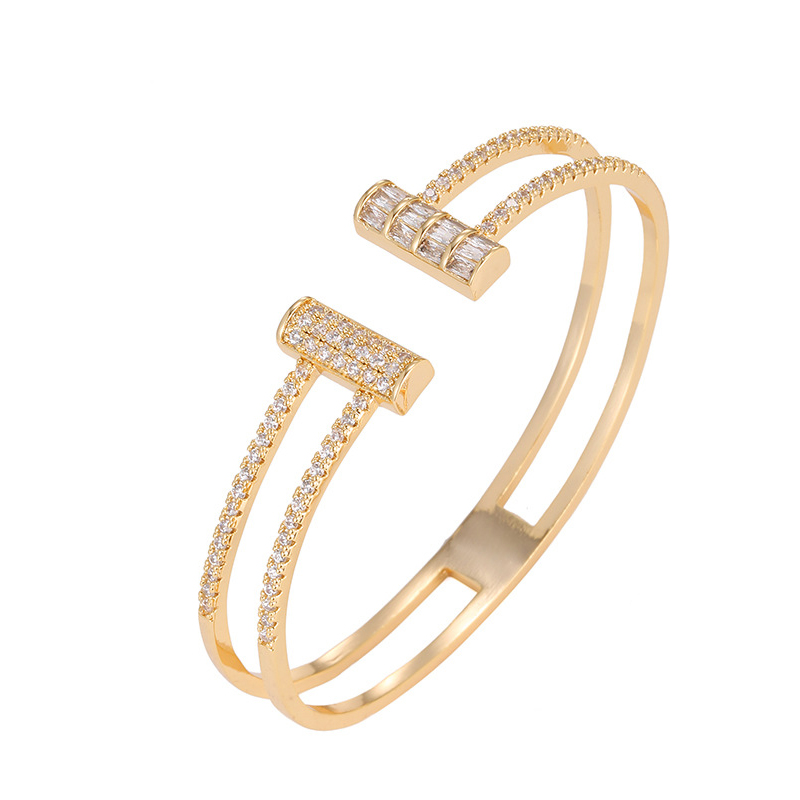 2:B gold color plated Bracelet
