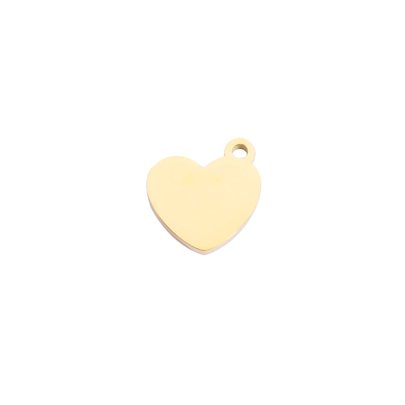 Golden Peach Heart 16x15mm