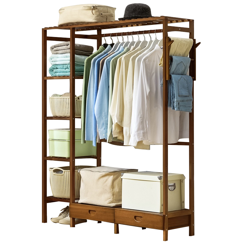 Double drawer to send trousers rack, brown-upgrade large cabinet:123*30*146cm