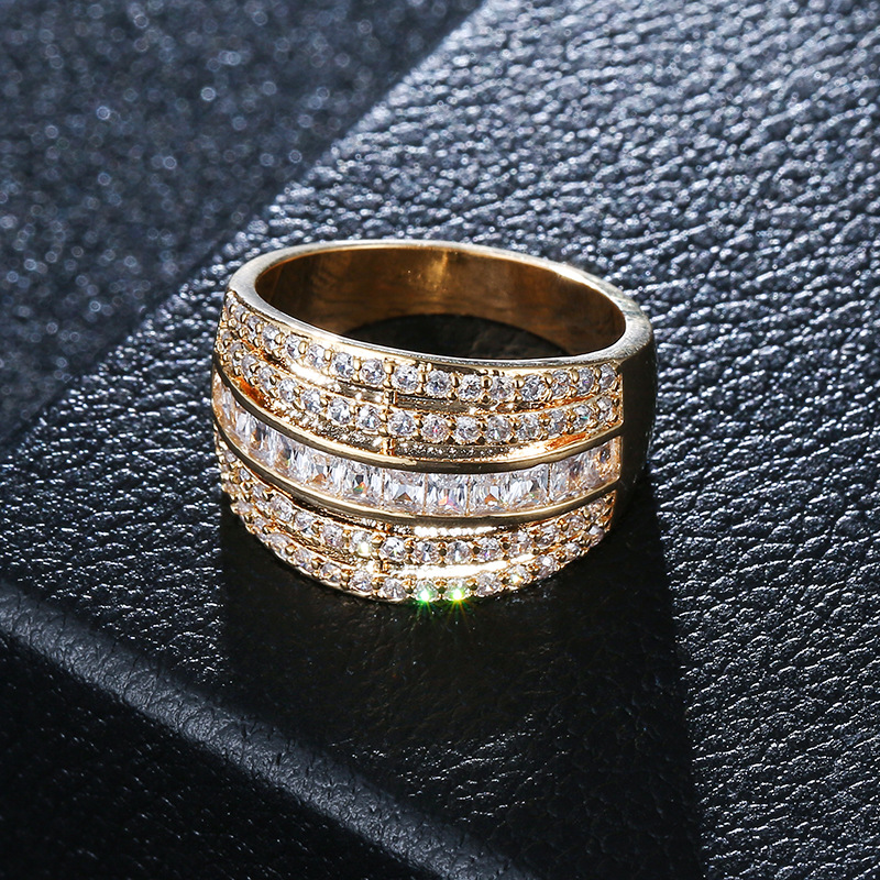 8:H gold color plated ring 7