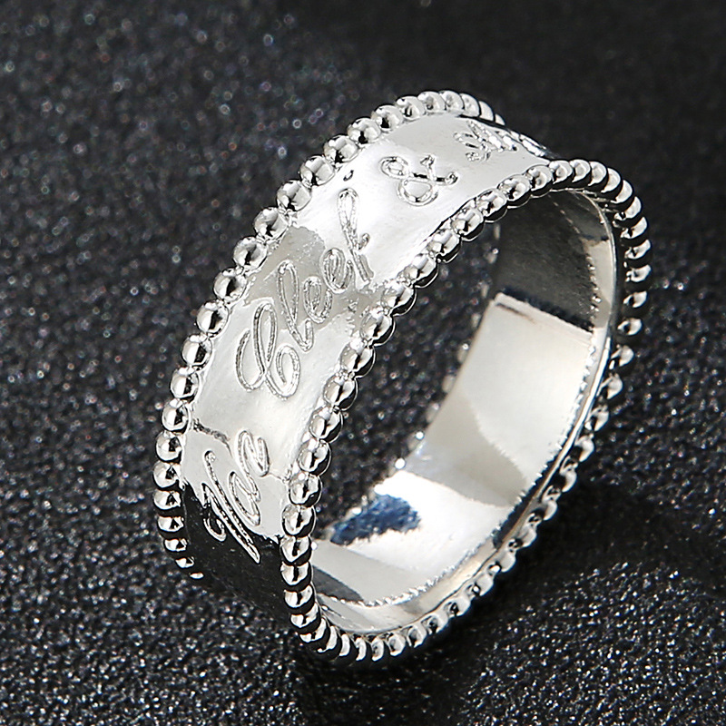 E real platinum plated ring 7