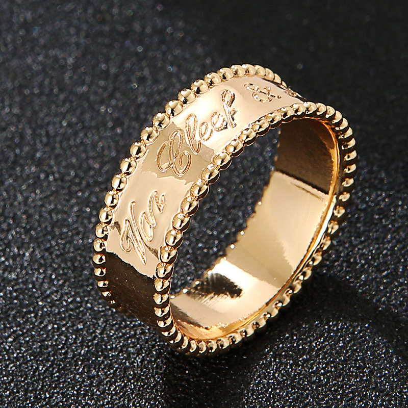 H gold color plated ring 6