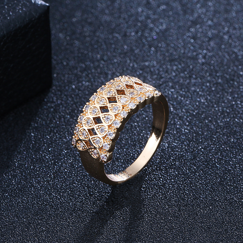 9:I gold color plated ring 8
