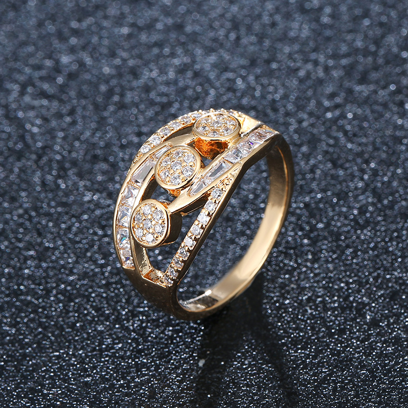 J gold color plated ring 9