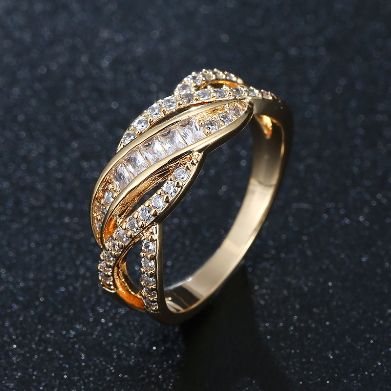10:J gold color plated ring 9