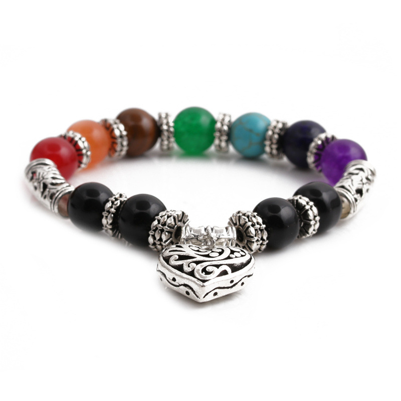 C7 Chakra Heart Bracelet