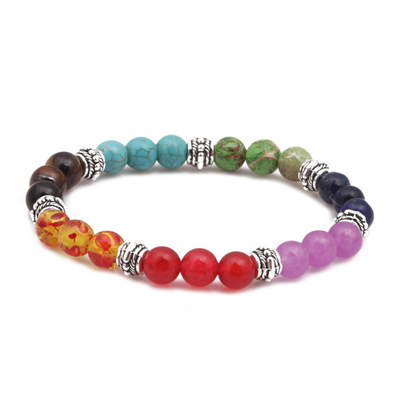 A colorful agate bracelet
