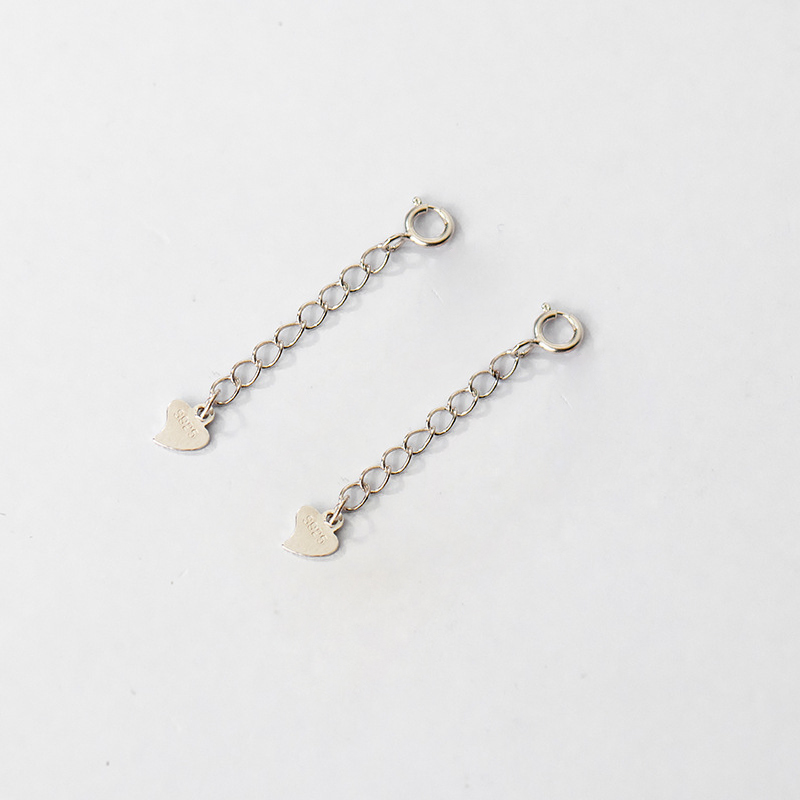 platinum color plated water drop extension chain 3
