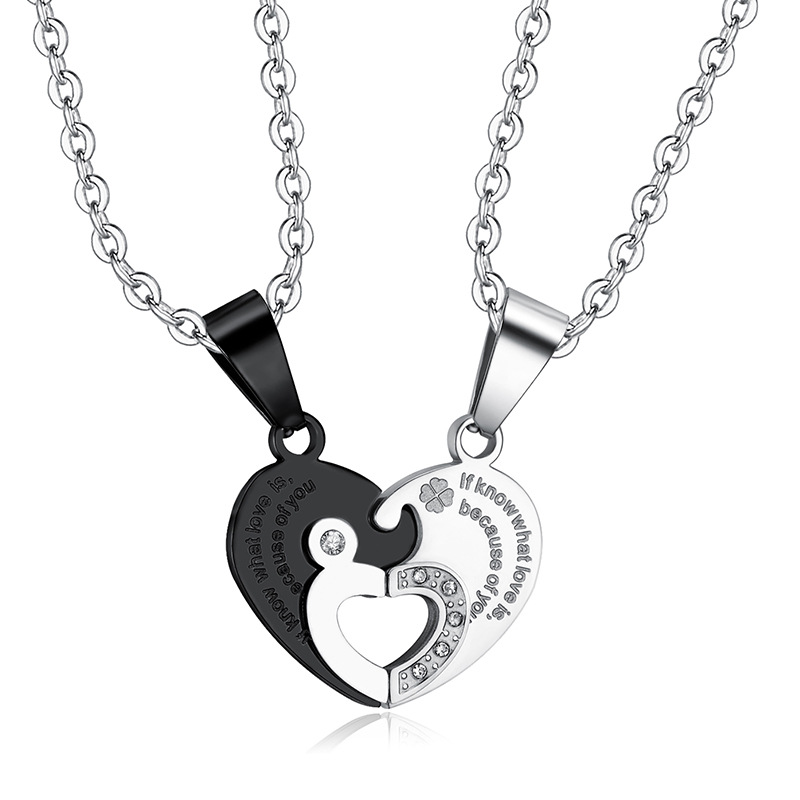 3:Black pendant with chain 55cm