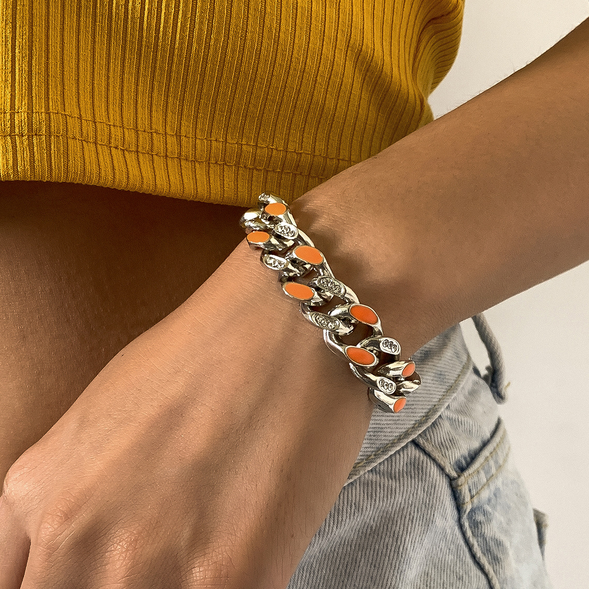 Orange bracelet