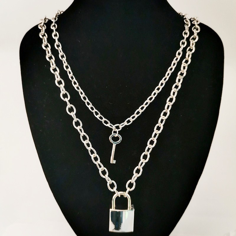 8:Double necklace silver