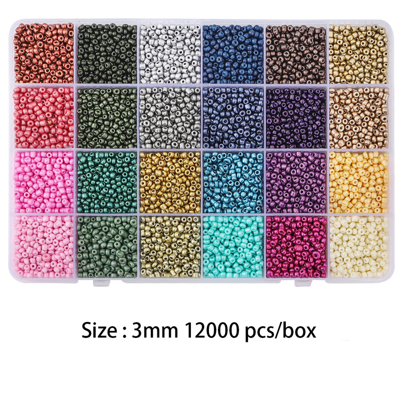 24-color pearlescent paint rice beads