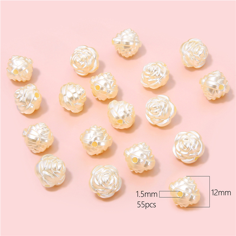 Rose 12mm Pearl Beige 30g/pack about 55pcs