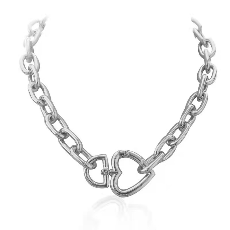 Love necklace white K, length 45cm