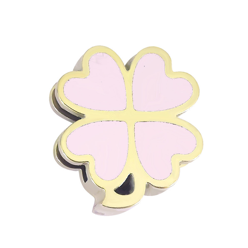 2:Four-leaf clover, golden pink