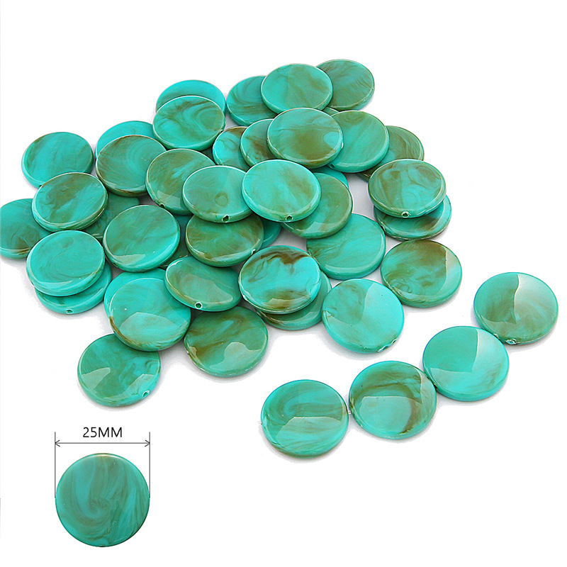 25mm flat beads About 13pcs/pack