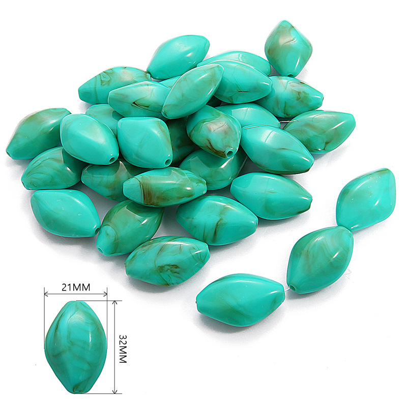 32mm shaped beads about 7 / pack