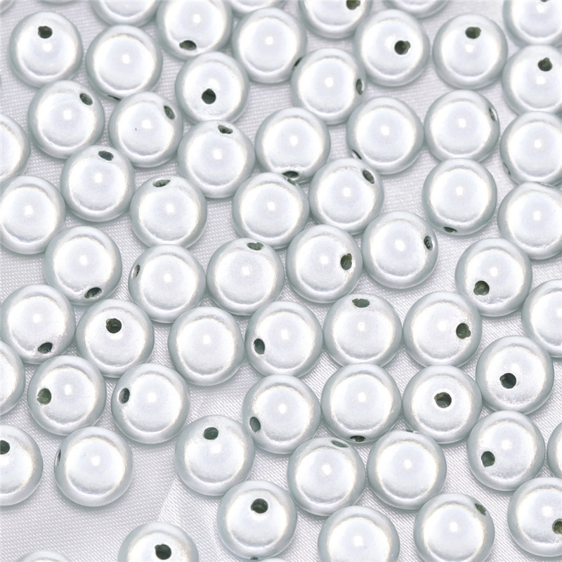 White 8mm about 50 pieces