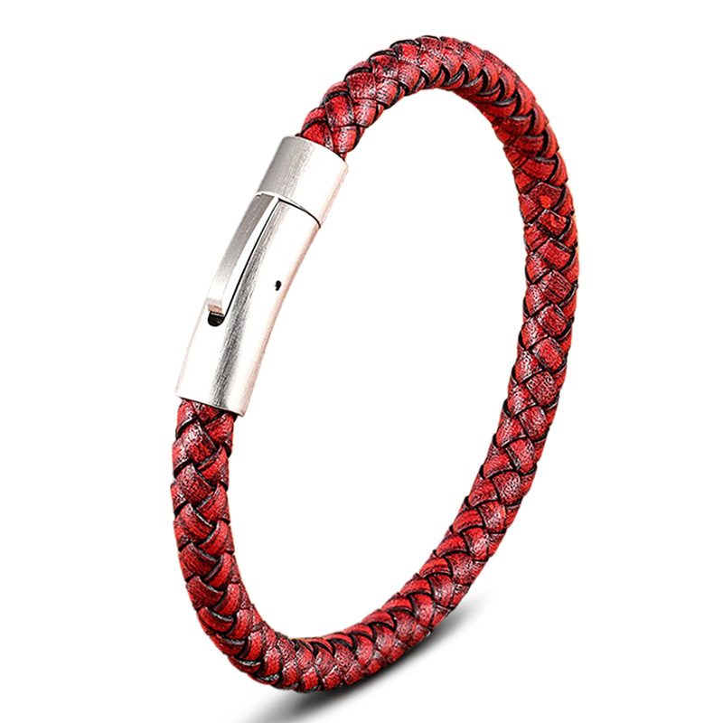 Red leather-23cm