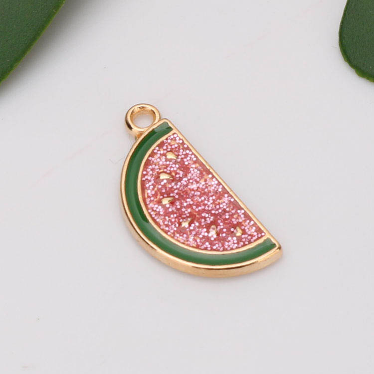 gold color plated, 9x17mm, watermelon