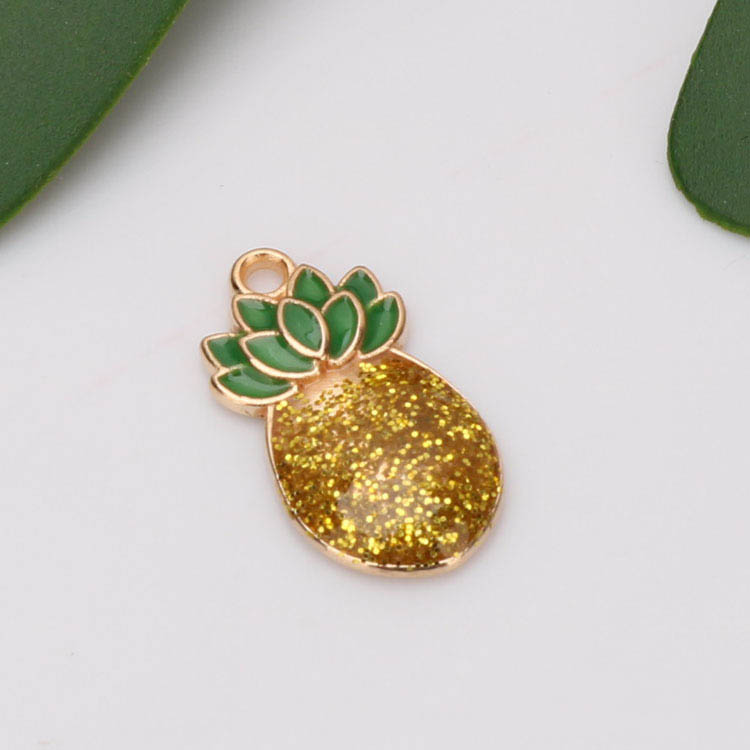 gold color plated, 9x18mm, pineapple