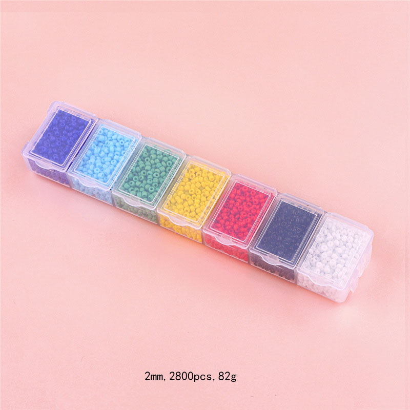 2mm solid color rice bead material package