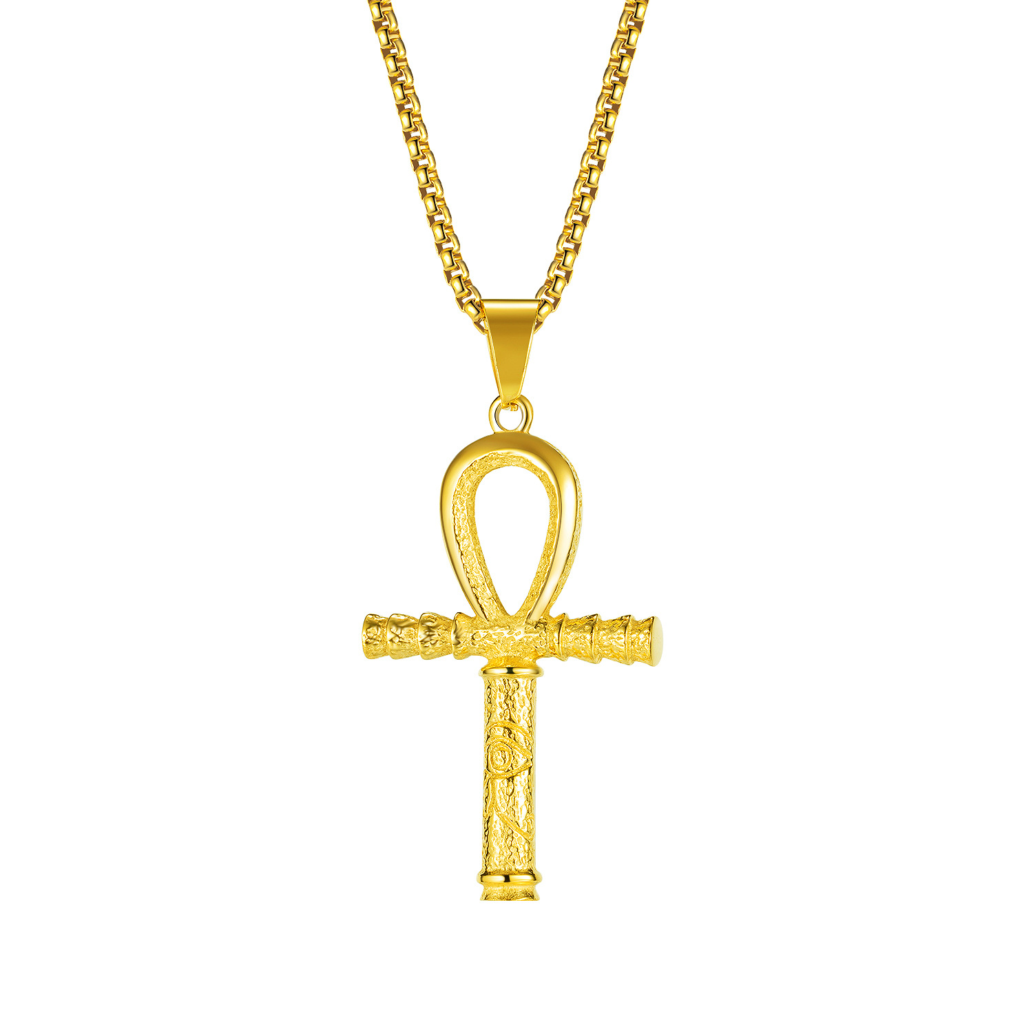 Gold Plated Single Pendant + Chain 744J4x700mm