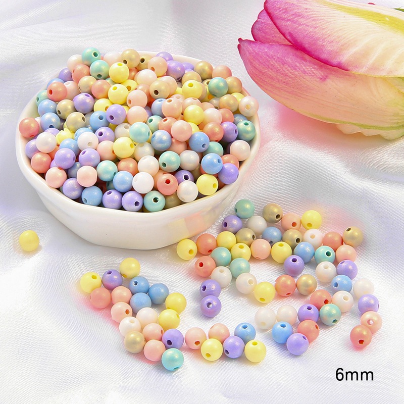About 270 6mm ice cream beads/pack