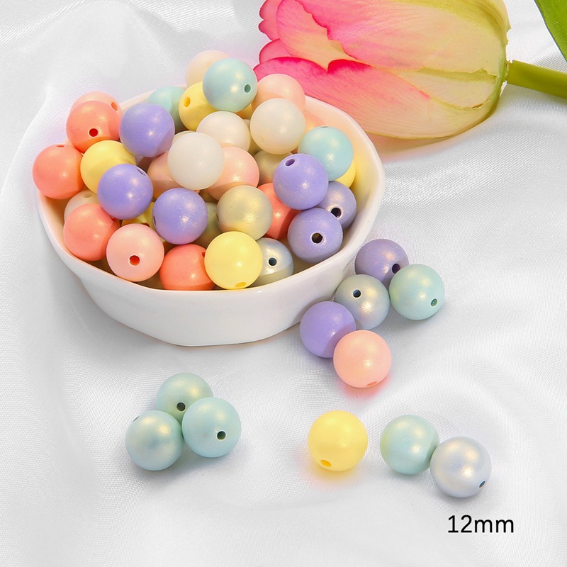 About 35 12mm ice cream beads/pack
