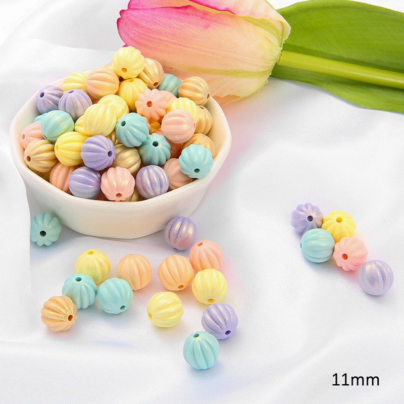 11mm ice cream pumpkin beads about 45 / pack