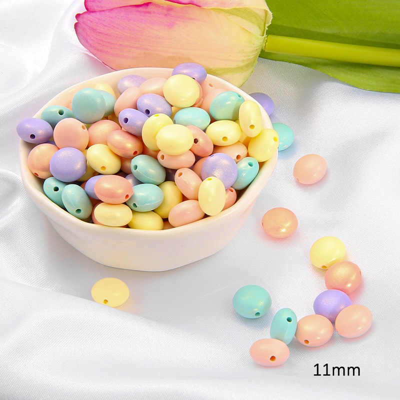 11mm ice cream flat beads about 75 / pack
