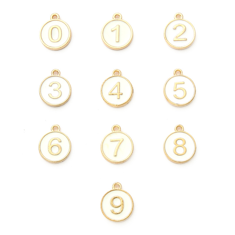 11:White 0-9 numbers 10 pcs/pack