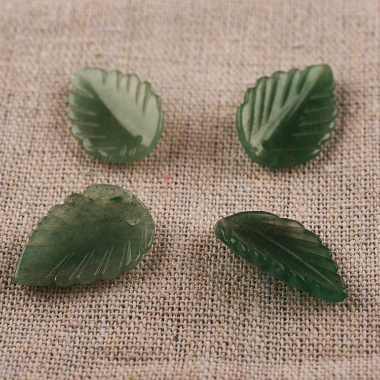 3:Aventurine jade/three-dimensional leaves 16×26mm