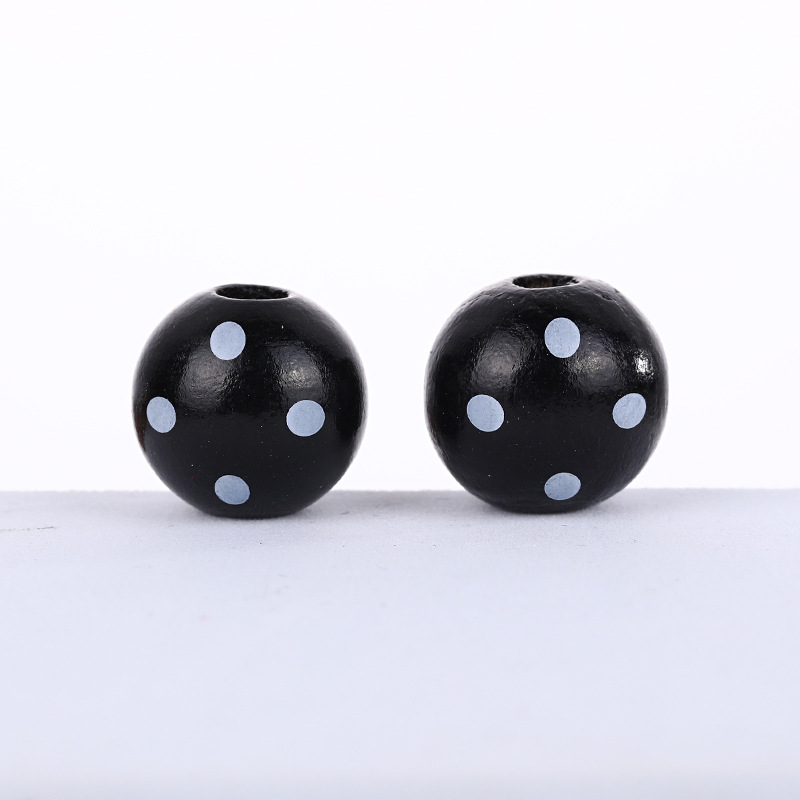 6:White polka dots on black
