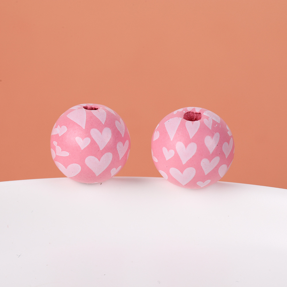5:White peach heart with pink background
