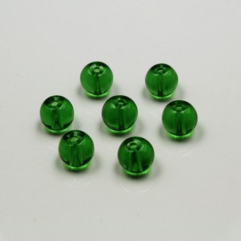About 52 green beads 6mm/pack