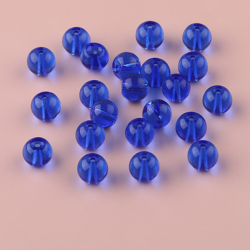 About 40 blue beads 8mm/pack